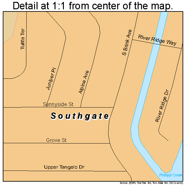 Southgate, Florida road map detail