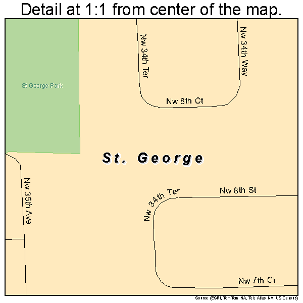 St. George, Florida road map detail