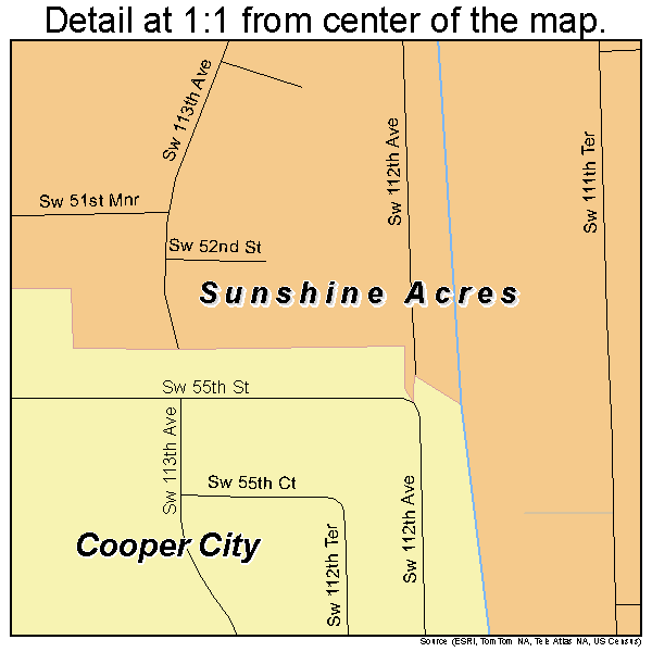 Sunshine Acres, Florida road map detail
