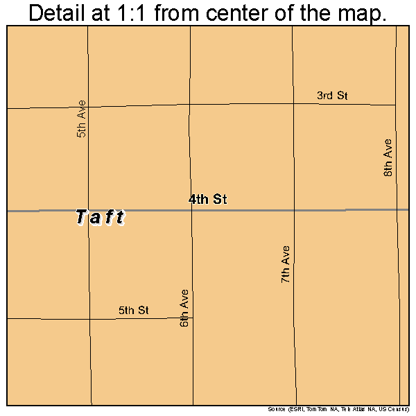 Taft, Florida road map detail