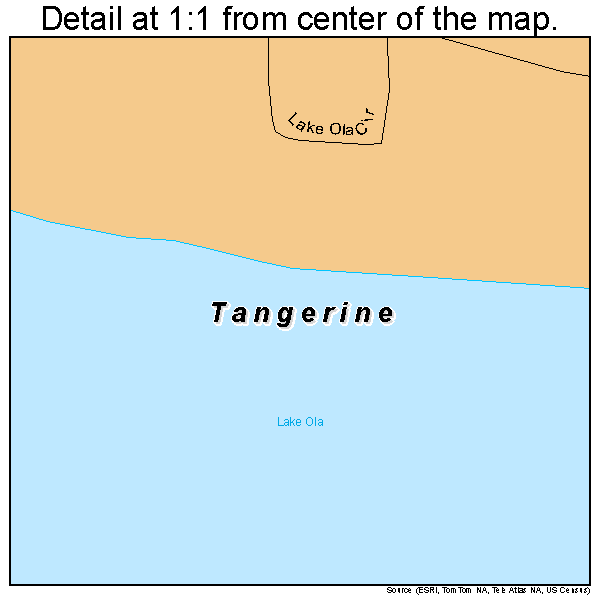 Tangerine, Florida road map detail
