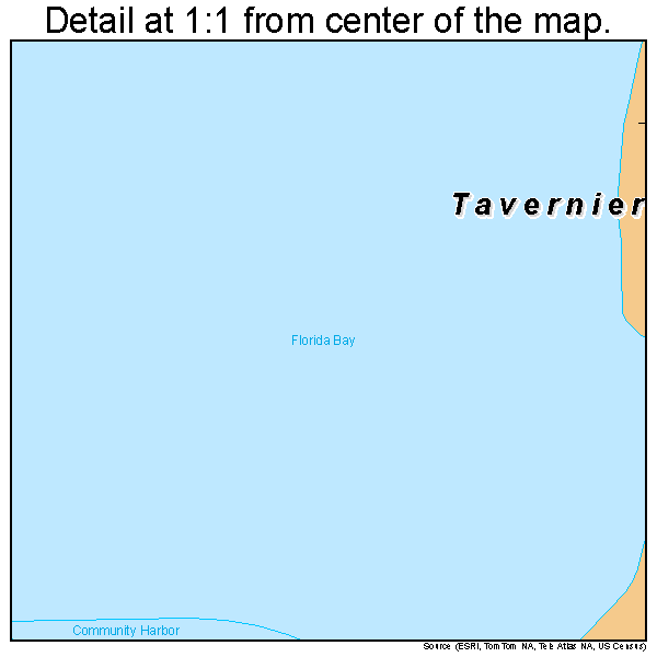 Tavernier, Florida road map detail