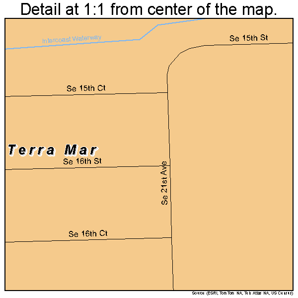 Terra Mar, Florida road map detail