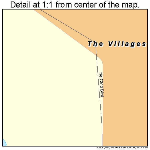 The Villages, Florida road map detail