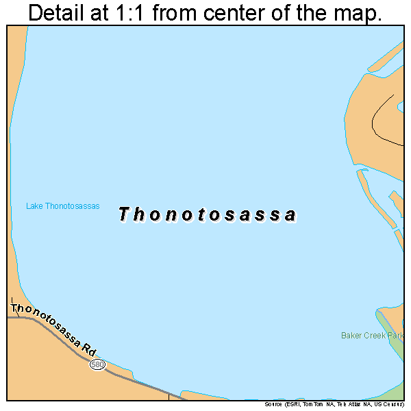 Thonotosassa, Florida road map detail