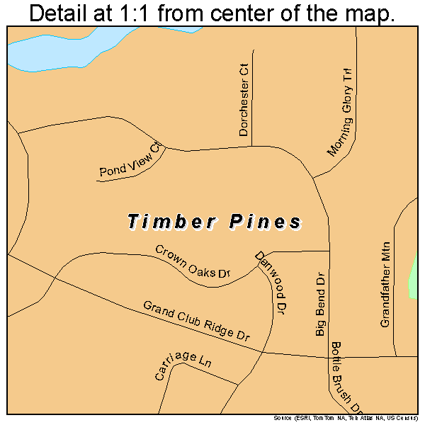 Timber Pines, Florida road map detail