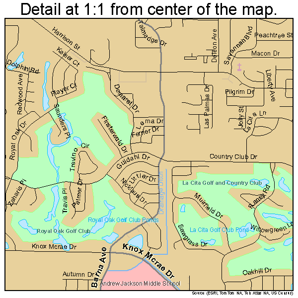 Titusville, Florida road map detail