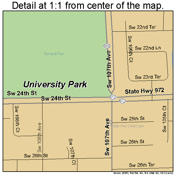 University Park, Florida road map detail