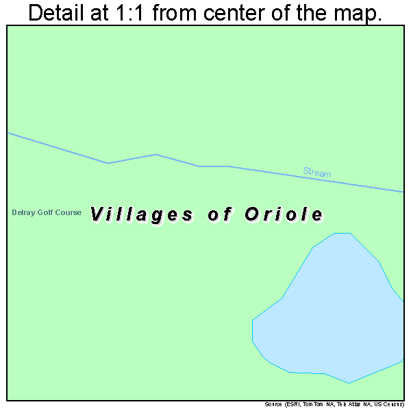 Villages of Oriole, Florida road map detail
