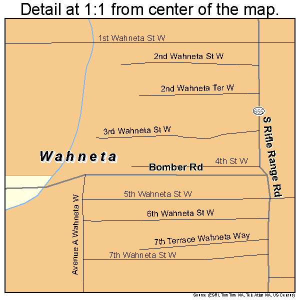 Wahneta, Florida road map detail