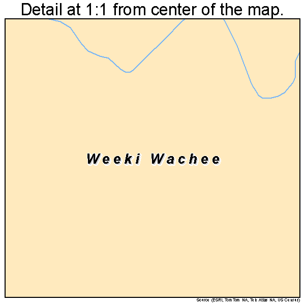 Weeki Wachee, Florida road map detail