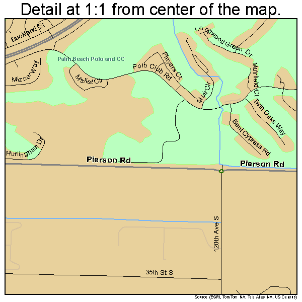 Wellington, Florida road map detail