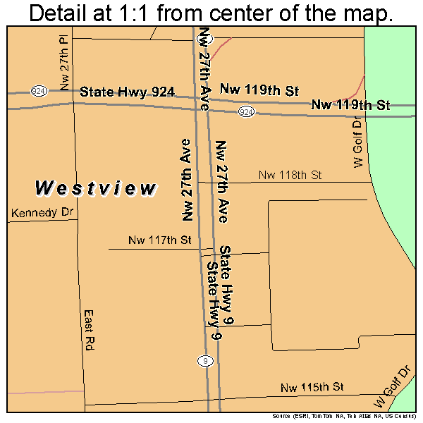 Westview, Florida road map detail