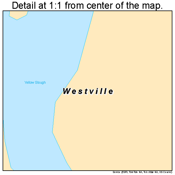 Westville, Florida road map detail