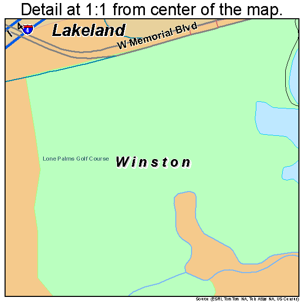Winston, Florida road map detail