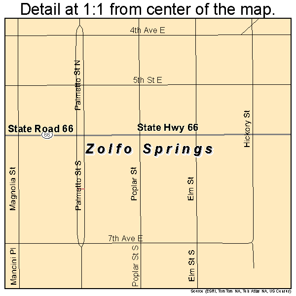 Zolfo Springs Florida Street Map 1279250