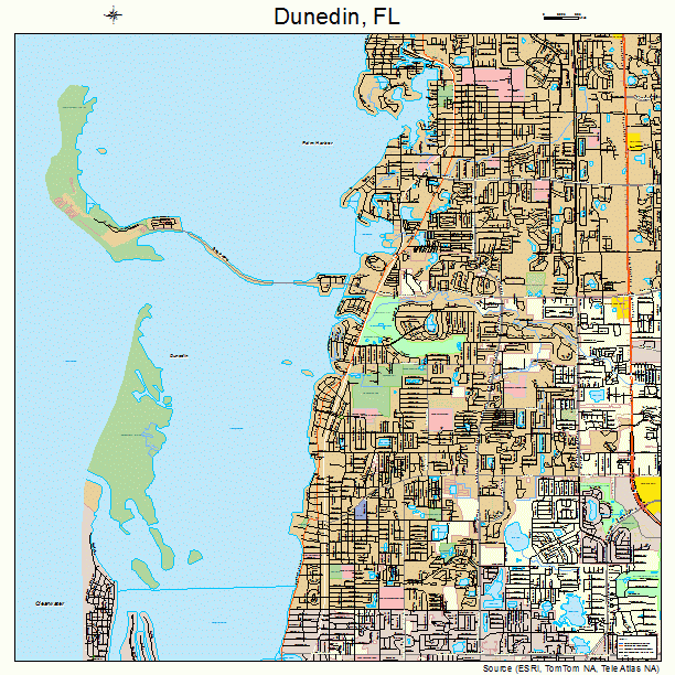 Dunedin, FL street map