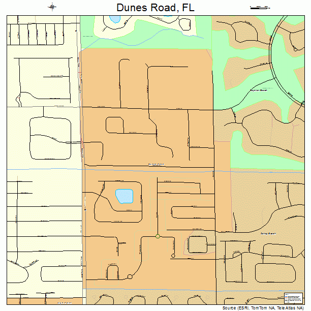 Dunes Road, FL street map