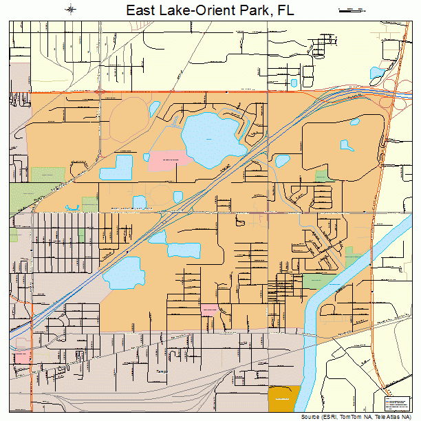 East Lake-Orient Park, FL street map