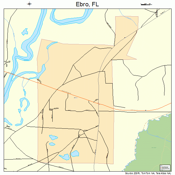 Ebro, FL street map