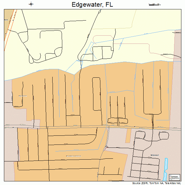 Edgewater, FL street map