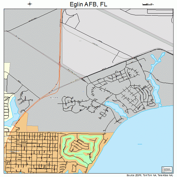 Eglin AFB, FL street map