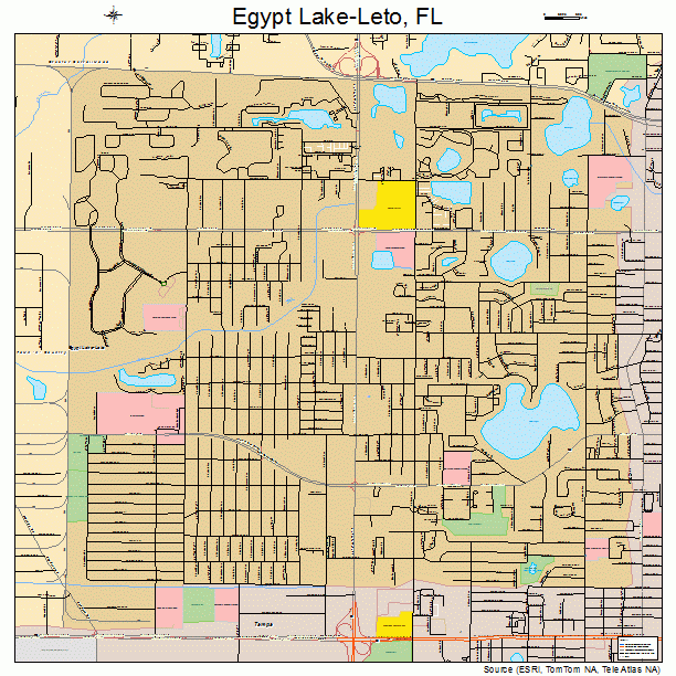 Egypt Lake-Leto, FL street map