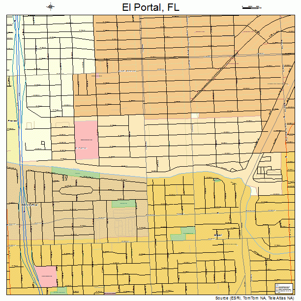 El Portal, FL street map