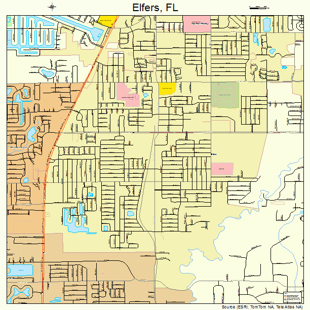 Elfers, FL street map