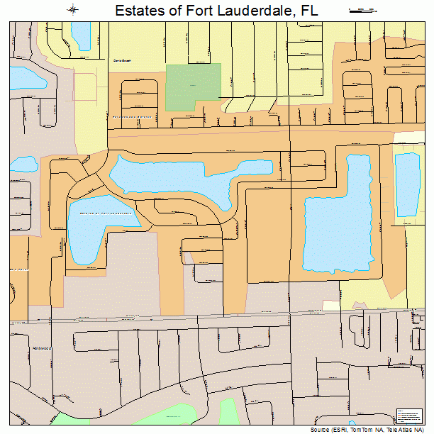 Estates of Fort Lauderdale, FL street map