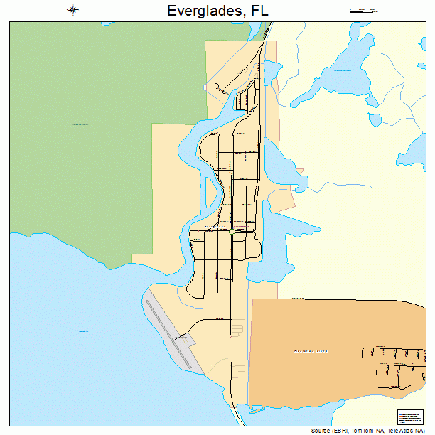 Everglades, FL street map