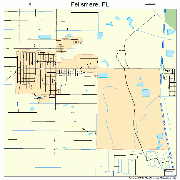 Fellsmere, FL street map