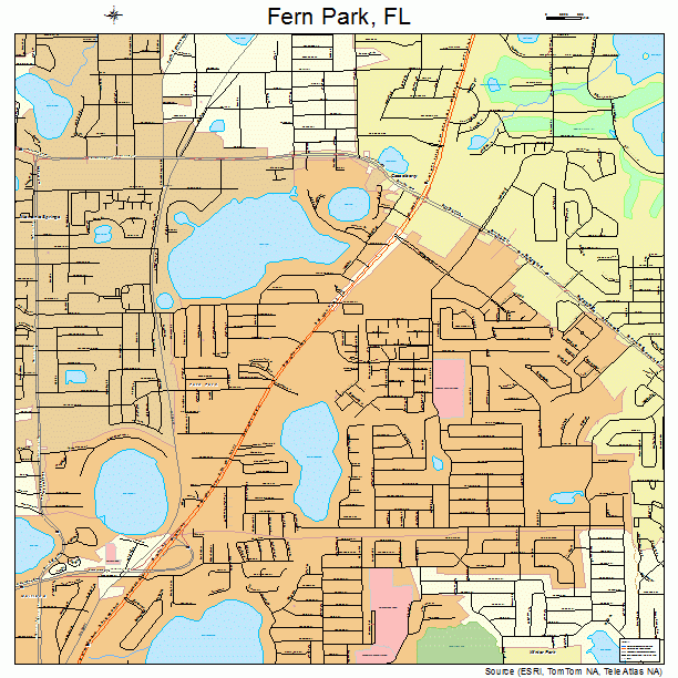 Fern Park, FL street map