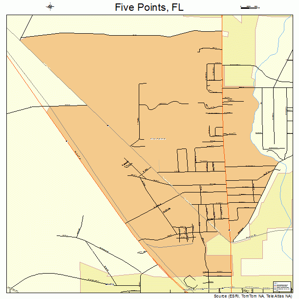 Five Points, FL street map