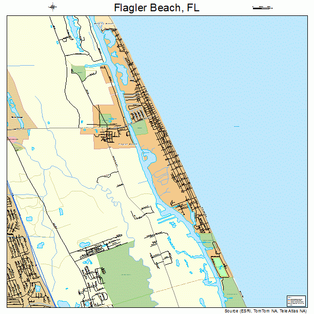 Flagler Beach, FL street map