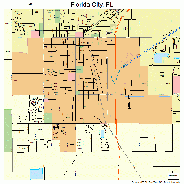 Florida City, FL street map