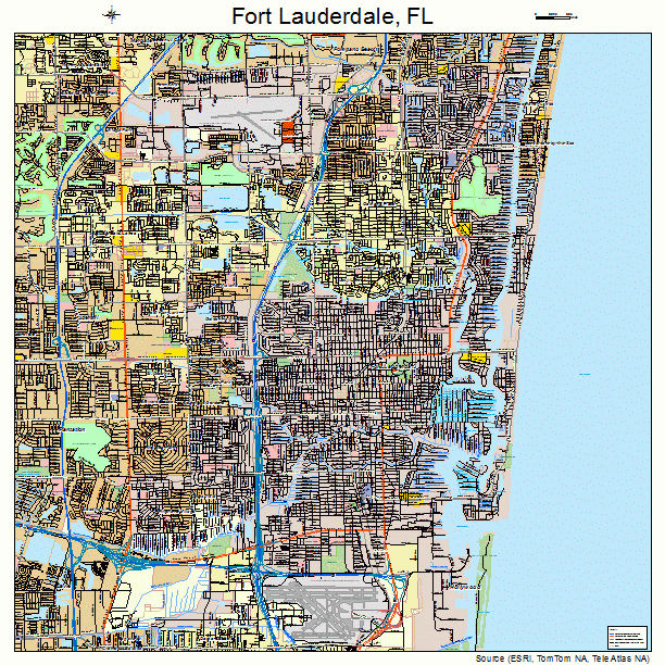 Fort Lauderdale, FL street map