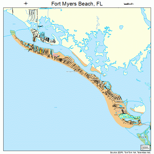 Fort Myers Beach, FL street map