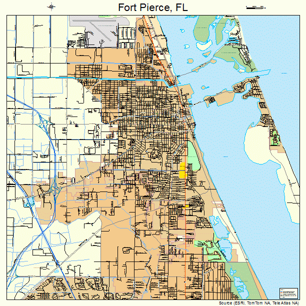 Fort Pierce, FL street map