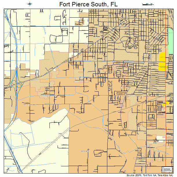 Fort Pierce South, FL street map