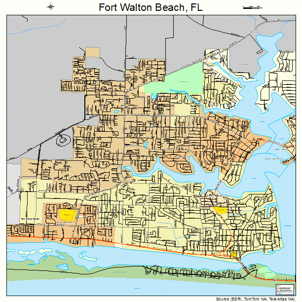 Fort Walton Beach, FL street map