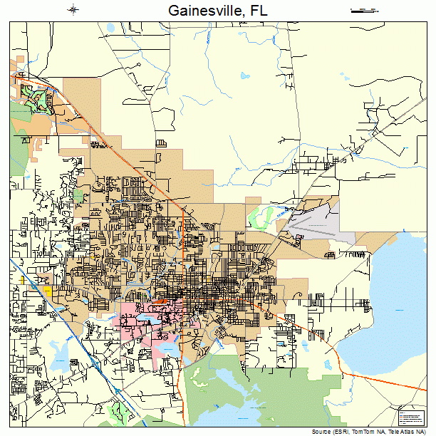 Gainesville, FL street map