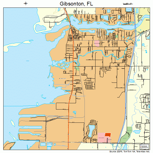 Gibsonton, FL street map