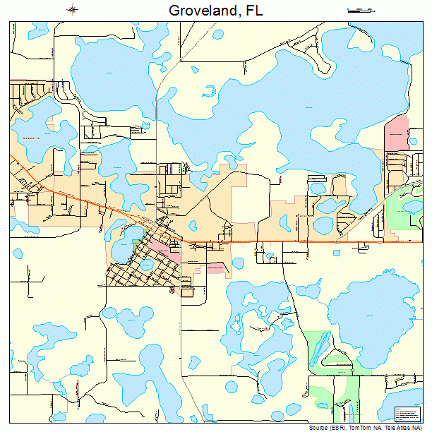 Groveland, FL street map