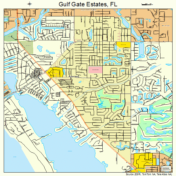 Gulf Gate Estates, FL street map