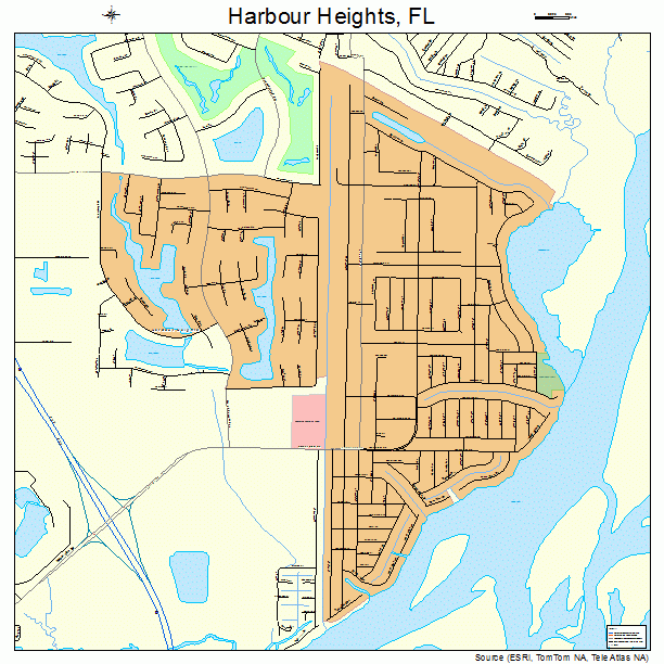 Harbour Heights, FL street map