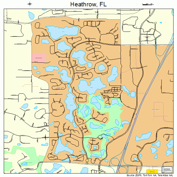 Heathrow, FL street map