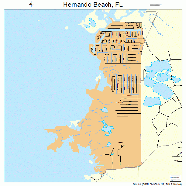 Hernando Beach, FL street map