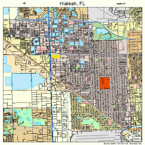 Hialeah Florida Street Map 1230000