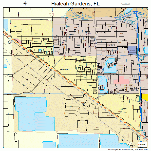 Hialeah Gardens, FL street map